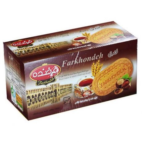 بیسکویت با طعم فندق و تزیین شکر فرخنده 900 گرم