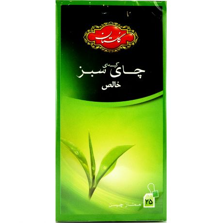 چای سبز کیسه ای خالص گلستان بسته 25 عددی