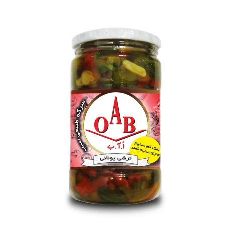 ترشی یونانی زیتون و قارچ ا آ ب 670 گرم