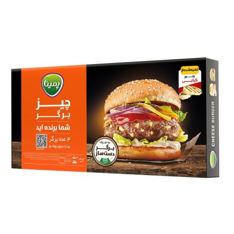 چیز برگر 4 عددی پمینا کاله 500 گرم