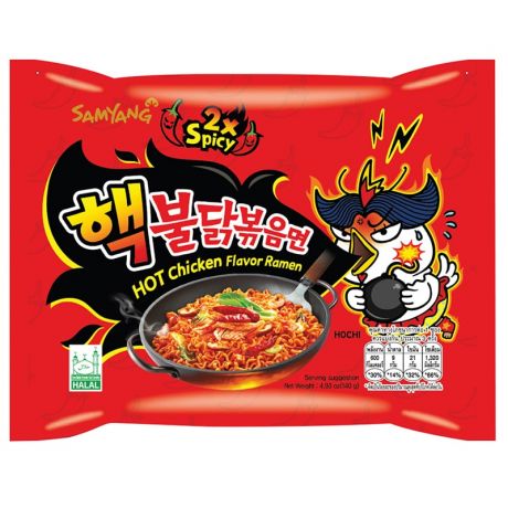 نودل کره‌ای تند با طعم مرغ samyang سامیانگ 140 گرم
