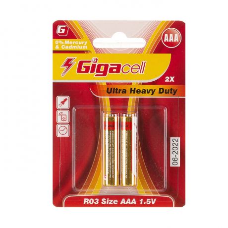 باتری نیم قلمی گیگاسل 1.5 ولتی سایز AAA