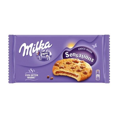 بیسکویت میلکا milka شکلاتی مدل SENSATIONS حجم 156 گرم