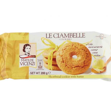 بیسکویت کره‌ای له چیامبله LE CIAMBELLE ماتیلدا ویچنزی MATILDE VICENZIمقدار 200 گرم