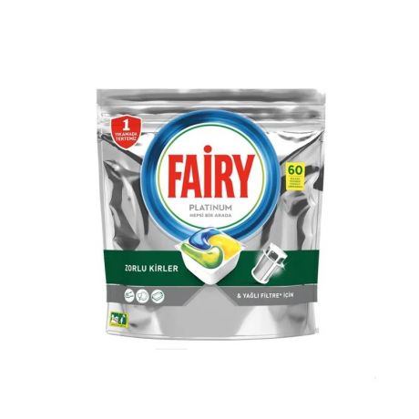قرص ماشین ظرفشویی فیری Fairy مدل Platinum بسته 60 عددی