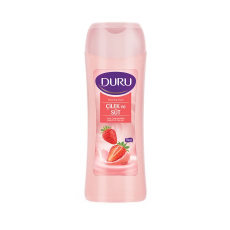 شامپو بدن دورو Duru حاوی عصاره توت فرنگی و شیر 450 میلی لیتر