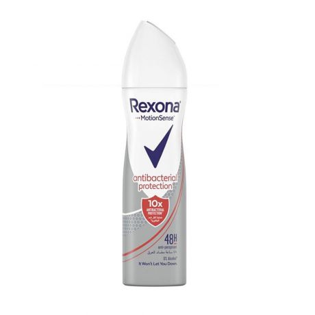 اسپری ضد تعریق Rexona رکسونا مدل antibacterial protection حجم 200 میلی لیتر