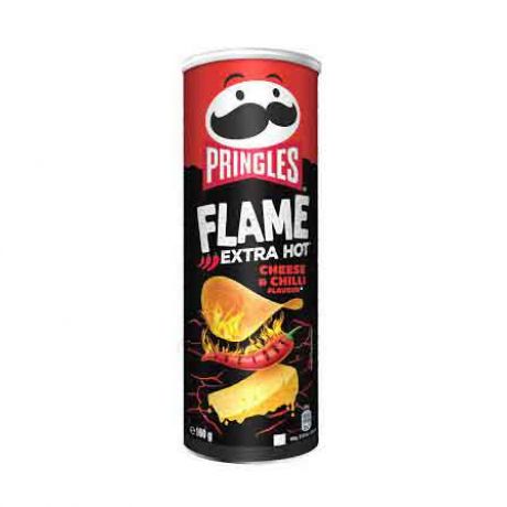 چیپس چیلی پنیری Pringles پرینگلز مدل Extra Hot حجم 160 گرم