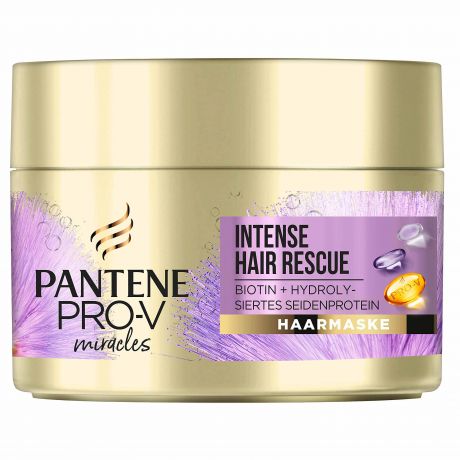 ماسک مو Pantene پنتن مدل Intense Hair Rescue حاوی پروتئین و بیوتین ابریشم 160 میل