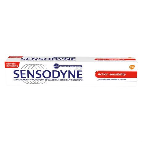 خمیر دندان سنسوداین Sensodyne مدل Action Sensibilite حجم 75 میل