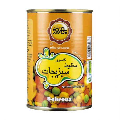 کنسرو مخلوط سبزیجات بهروز 380 گرم