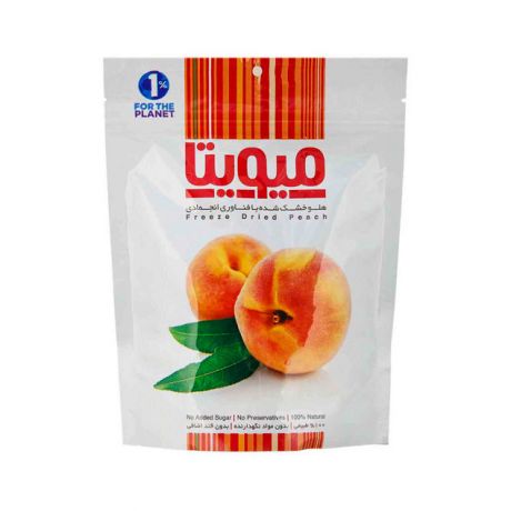 میوه خشک هلو با فناوری انجمادی میویتا 25 گرم