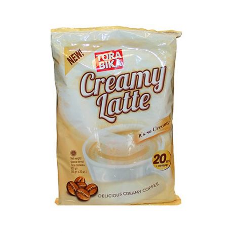 کافی میکس کرمی لاته ( Creamy Latte ) تورابیکا Tora Bica بسته 20 عددی