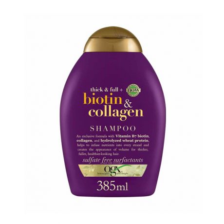 شامپو بیوتین و کلاژن او جی ایکس مدل biotin & collagen حجم 385 میلی لیتر