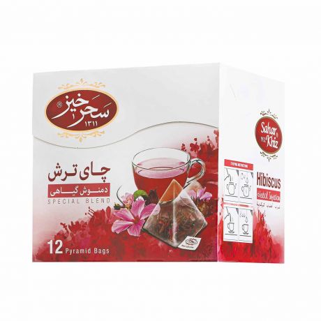 دمنوش گیاهی چای ترش سحرخیز بسته 12 عددی