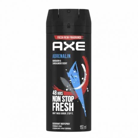 اسپری بدن AXE آکس مدل Adrenalin حجم 150 میل