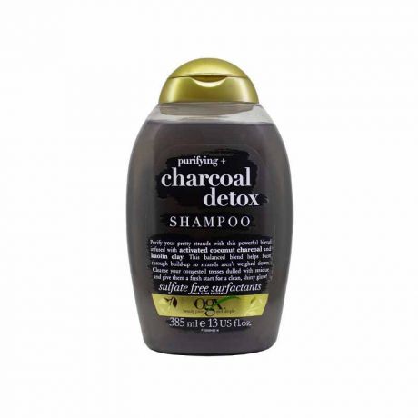 شامپو زغالی او جی ایکس Ogx مدل Charcoal detox حجم 385 میل