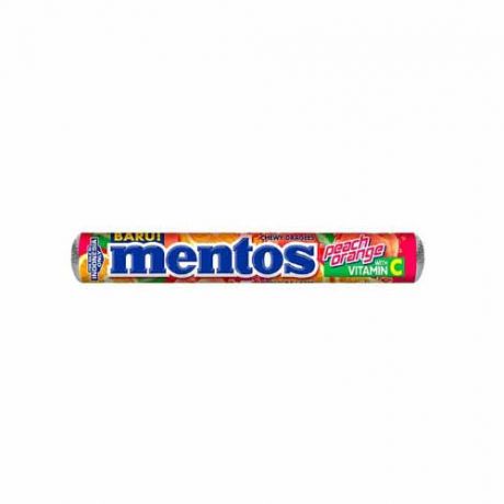 آبنبات هلو پرتقال حاوی ویتامین سی منتوس mentos حجم 29 گرم