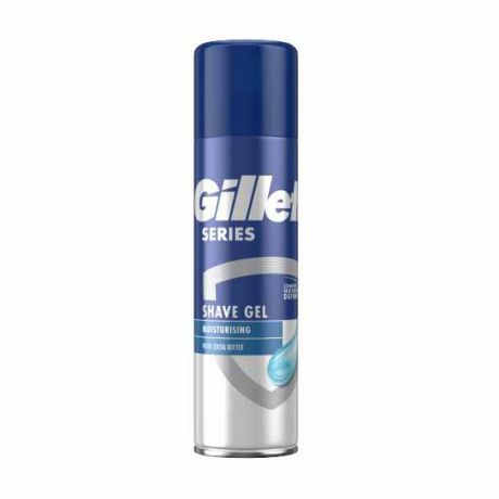 ژل اصلاح ژیلت Gillet مدل Moisturising همرا با کره کاکائو 200 میل