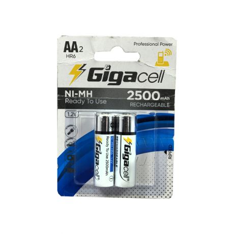 باتری شارژی قلمی گیگاسل Gigacell بسته 2 عددی