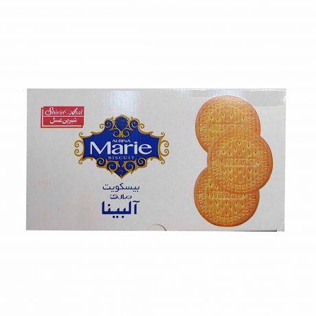 بیسکویت ماری آلبینا با طعم وانیل شیرین عسل 450 گرم