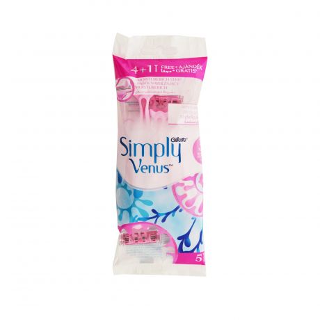 خود تراش ژیلت مدل simply venus بسته 5 عددی