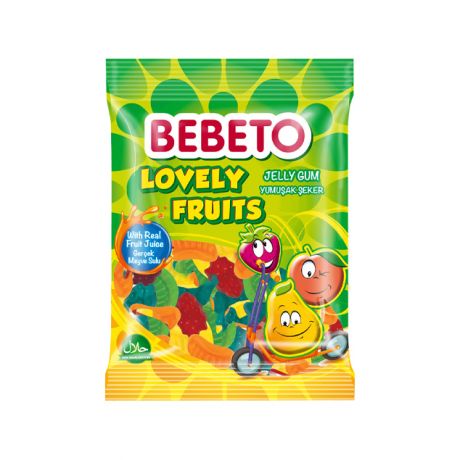 پاستیل ببتو Bebeto مدل Lovely Fruits حجم 80 گرم