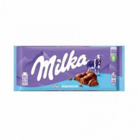 شکلات حبابی میلکا milka مدل Alpenmilch حجم 100 گرم