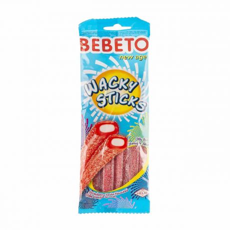 پاستیل لوله ای ترش ببتو Bebeto طعم (توت فرنگی و وانیل) 75 گرم