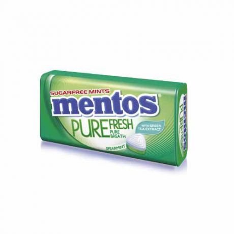 قرص خوشبو کننده نعنایی تند بدون شکر منتوس Mentos بسته 50 عددی 35 گرم