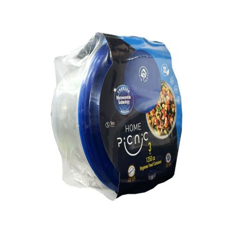 ظرف هات دلیوری 1250 سی سی پیکنیک بسته 3 عددی