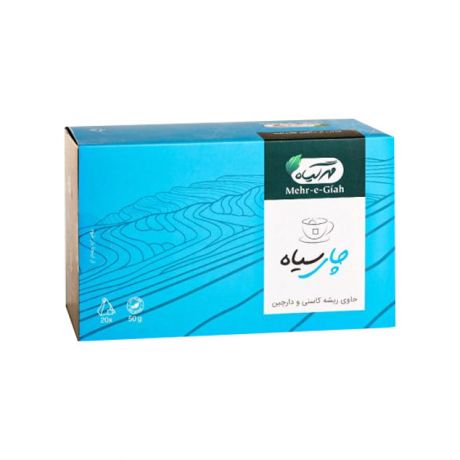 چای سیاه مهرگیاه حاوی ریشه کاسنی و دارچین 20 عددی