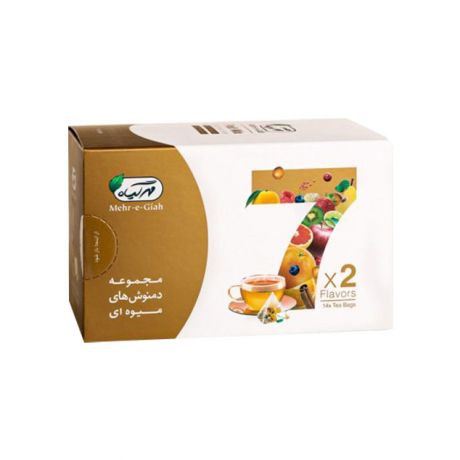 مجموعه دمنوش های میوه ای مهرگیاه بسته 14 عددی