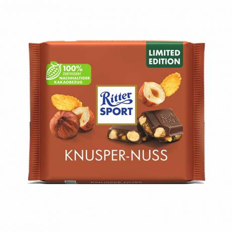 شکلات ریتر اسپرت Ritter Sport مدل Crunchy Nut حجم 100 گرم
