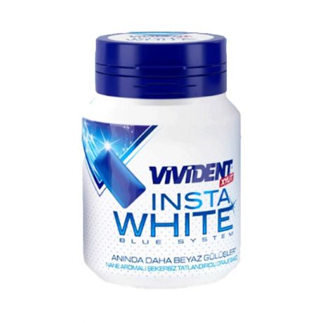 آدامس بشکه ای ویویدنت Vivident مدل Insta White حجم 63 گرم