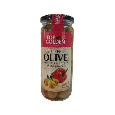 زیتون مغزدار فلفل دلمه TOP GOLDEN تاپ گلدن 500 گرمی