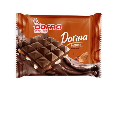 شکلات تخته ای باتکه های بادام Drina درینا درنا 60 گرم