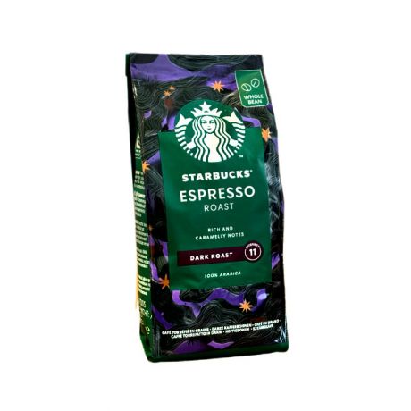 دانه قهوه اسپرسو رست استارباکس Starbucks مدل Dark Rost حجم 200 گرم