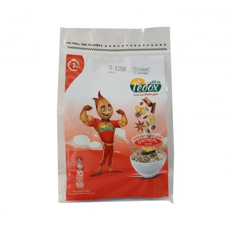 میان وعده جو دوسر حاوی ماسالا 10 عددی Fedox OAT MEAL فدوکس 500 گرمی