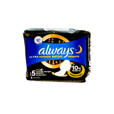 نوار بهداشتی  always شبانه 6 عددی