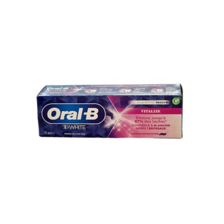 خمیردندان Oral B 3D WHITE اورال بی 75 میلی