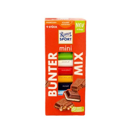 پک مینی شکلات 9 عددی Ritter SPORT mini ریتراسپرت  150 گرمی