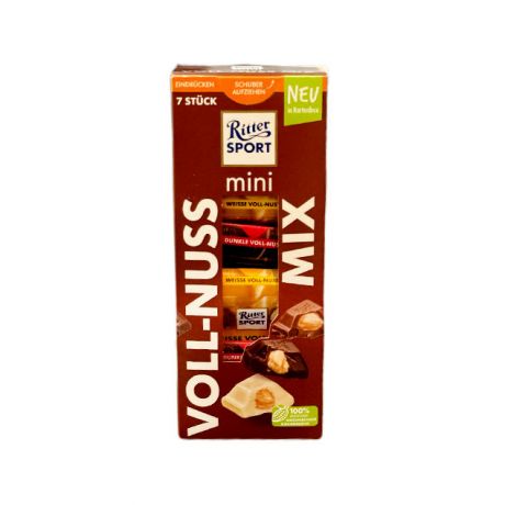 پک مینی شکلات آجیلی 7 عددی Ritter SPORT mini ریتراسپرت 116 گرمی