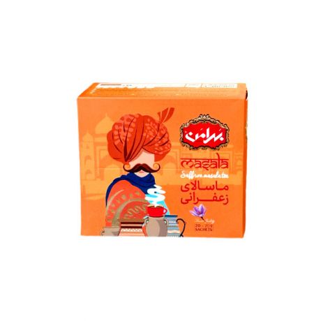 چای ماسالای زعفرانی بهرامن 20عدد ساشه