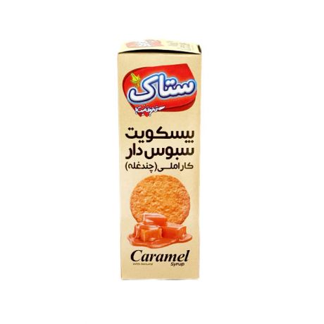 بیسکویت سبوس دار کاراملی ستاک 300 گرمی