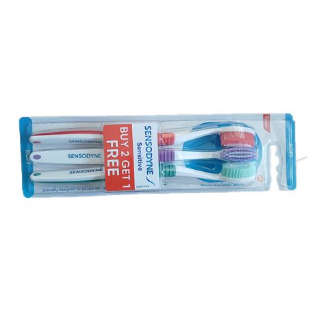 مسواک نرم 3 عددی SENSODYNE Sensitive سنسوداین