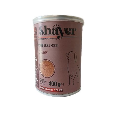 غذای طبیعی سگ SHAYER BEEF شایر 400 گرمی