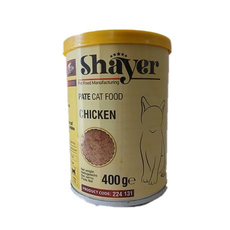 غذای طبیعی گربه SHAYER CHICKEN شایر 400 گرمی