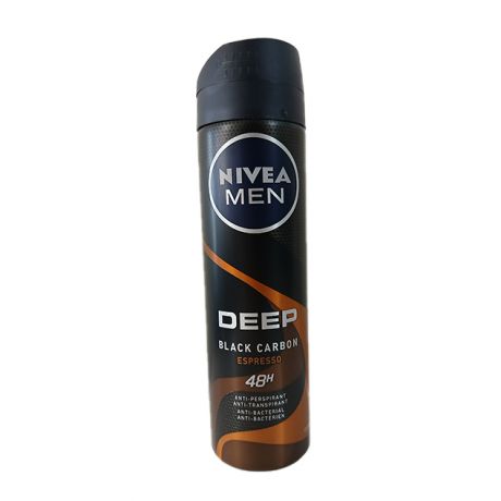 اسپری بدن مردانه NIVEA DEEP BLACK CARBONE نیوآ 150 میلی