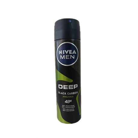 اسپری بدن مردانه NIVEA DEEP BLACK CARBONE نیوآ 150 میلی